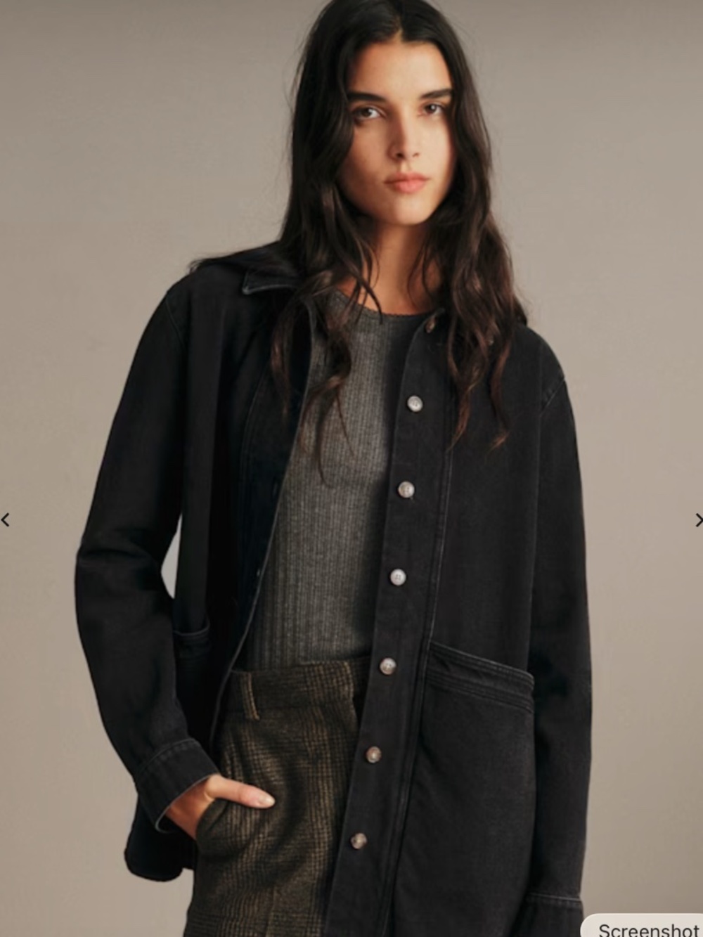 Sézane Will Jacket, Washed Black, Size M, EUC